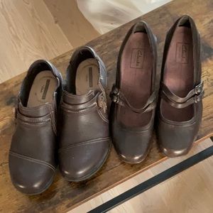 Two pairs of  Clark dress shoes